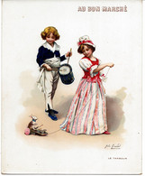 SUPERBE CHROMO GRAND FORMAT AU BON MARCHE LE TAMBOUR JULES GIRARDET PEINTRE T.B.E.V.SCANS - Collections