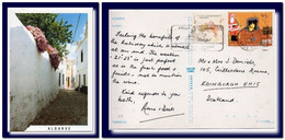 2000 Portugal Algarve Postcard Faro Mailed To Scotland - Covers & Documents