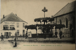 Macon (Momignies) Souvenir De // Arbre Celebre Du XV Siecle (Cafe De La Place) 1907 - Autres & Non Classés