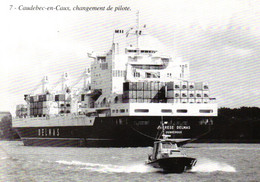 Cpsm Bateau " Thérèse Delmas " S.N.C.D.V. DELMAS VIELJEUX CAUDEBEC EN CAUX CHANGEMENT DE PILOTE - Comercio