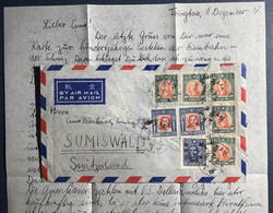 “TSINGTAO 1947”PAR AVION Cover>Sümiswald BE Schweiz(China US NAVY Inflation ETH Engineer Science J.Adorjan Chine Lettre - 1912-1949 Republic