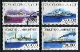 Türkiye 2002 Mi 3323-3326 Turkish Merchant Ships - Usati