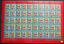 Denmark Christmas Seal 1968 MNH ( **) Full Sheet Folded  5 Different Christmas Men - Full Sheets & Multiples