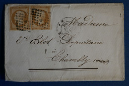 AQ18 FRANCE  BELLE LETTRE   1859  POUR CHAMBLY  +2X   N°13+AFFRANCH.INTERESSANT - 1853-1860 Napoleon III