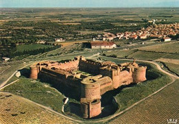 Vue Aerienne ; Le Chateau Fort De Sales - Salses