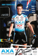 Niki TERPSTRA , Autographe Manuscrit, Dédicace . 2 Scans. Cyclisme. Axa - Ciclismo