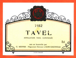 Etiquette Neuve De Vin De Tavel 1982 G Meffre à Gigondas- 75 Cl - Vin De Pays D'Oc
