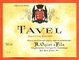 Etiquette Neuve De Vin De Tavel R Ogier Et Fils à Sorgues - 75 Cl - Vin De Pays D'Oc