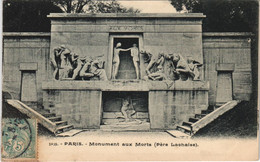 CPA PARIS 20e Cimetiere Pere-Lachaise Moun. Aux Morts (924000) - Arrondissement: 20