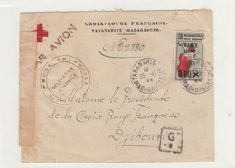 Madagascar / Red Cross Mail / Airmail / Censorship / Djibouti - Ohne Zuordnung