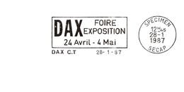 Département Des Landes - Dax - Flamme Secap SPECIMEN - EMA (Printer Machine)