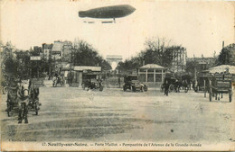 Neuilly Sur Seine * La Porte Maillot * Perspective De L'avenue De La Grande Armée * Aviation Ballon Dirigeable * Voiture - Neuilly Sur Seine