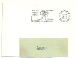 ALLIER - Dépt N° 03 = MONTLUCON Ppal 1968 = FLAMME PP Codée = SECAP Multiple ' PENSEZ à INDIQUER NUMERO DEPARTEMENT - Código Postal