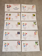 JAPAN NIPPON OLYMPIC GAMES NAGANO 1998 BEAUTIFUL LOT 18 SPECIAL COVERS & SPECIAL CARTON - Invierno 1998: Nagano