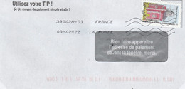 FRANCE VARIETE DE PIQUAGE SUR LETTRE  PEU COURANT - Cartas & Documentos