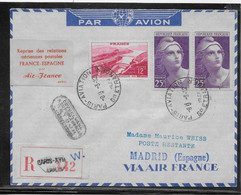 France - 1er Vols - Poste Aérienne - Lettre - TB - Erst- U. Sonderflugbriefe