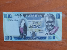 Billete De Zambia De 10 Kwacha, Uncirculated - Zambie