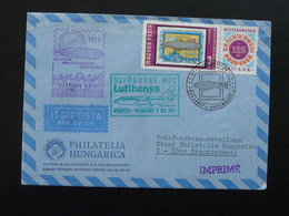 Lettre Commemorative Cover Zeppelin Vol Flight Budapest Frankfurt Lufthansa 1977 Ref 103572 - Storia Postale