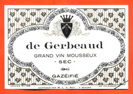 Etiquette Ancienne Neuve De Grand Vin Mousseux Sec Gazéifié - 75 Cl - Vin De Pays D'Oc