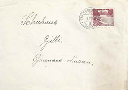 Brief  Eisten Bei Stalden (Wallis) - Geuensee           1955 - Covers & Documents