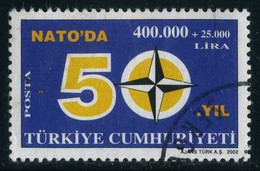 Türkiye 2002 Mi 3295 O, Number "50" With NATO Emblem - Oblitérés