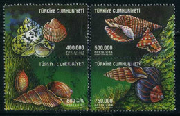 Türkiye 2002 Mi 3313-3316 O, Seashells - Usati