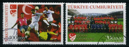 Türkiye 2002 Mi 3317-3318 O, Third Place Finish Of Turkish Team In World Soccer Cup | Football - Oblitérés