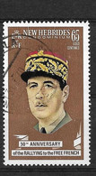 Timbres Oblitérés Des Nouvelles Hébrides, N°296 YT, Charles De Gaulle - Oblitérés