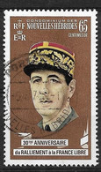 Timbres Oblitérés Des Nouvelles Hébrides, N°304 YT, Charles De Gaulle - Usati