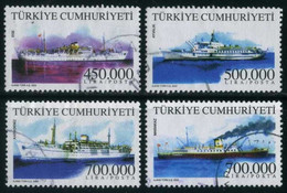 Türkiye 2002 Mi 3323-3326 O, Turkish Merchant Ships - Usati