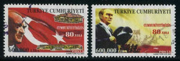 Türkiye 2003 Mi 3357-3358 O, 80th Year Of Turkish Republic - Oblitérés