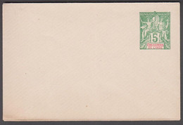 1892. ETABLISSEMENTS DE L'INDE. ENVELOPE.  5 C. Dark Green 107 X 71 Mm.  - JF516856 - Briefe U. Dokumente