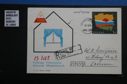 AQ19 POLOGNE   BELLE LETTRE 1975  AMBULANTS FERROVIAIRE +AFFRANCH.INTERESSANT - Lettres & Documents