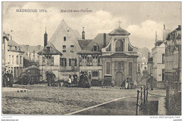 MAUBEUGE ..--MILITARIA . Marché  - Aux - Herbes . Canon . Hôpital Militaire . - Maubeuge