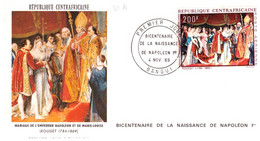 N°951 N -FDC République Centrafricaine -bicentenaire De La Naissance De Napoléon- - Napoléon