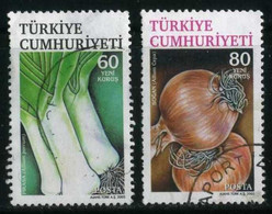 Türkiye 2005 Mi 3484, 3486 O, Medicinal Herbs | Leeks, Onion - Oblitérés