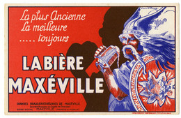 La Bière Maxéville.grandes Brasseries Réunies De Mavéville Meurthe Et Moselle.d'après V.Boux Dessinateur. - Licores & Cervezas