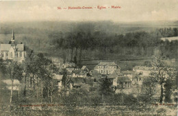 Blainville Crevon * Vue Générale Du Village * L'église Et La Mairie - Autres & Non Classés