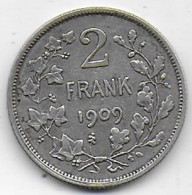 LEOPOLD II -   2 Fr   1909 - 2 Francs