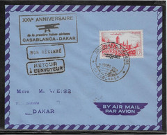 Maroc - 1er Vols - Poste Aérienne - Lettre - TB - Covers & Documents