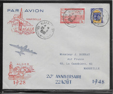 Algérie - 1er Vols - Poste Aérienne - Lettre - TB - Lettres & Documents
