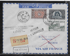 Tunisie - 1er Vols - Poste Aérienne - Lettre - TB - Briefe U. Dokumente