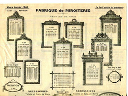 PARIS.FABRIQUE DE MIROITERIE ALPHONSE BAC MIROITIER 119 FAUBOURG SAINT ANTOINE. - Non Classés