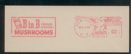 1928 Boîte De Champignons En Conserve EMA Pritney Bowes Etats - Unis - Hongos