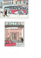 TINTIN : Deux Cartes Illustrées Affranchies De Suisse : Les 100 Ans Naissance D'Hergé. Oblitérations Tintin Milou.2007 - Bandes Dessinées