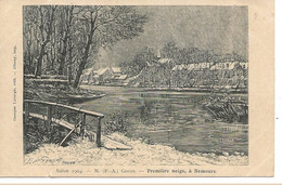 NEMOURS  -  Première Neige à Nemours  -  Salon 1904 D'après GROSS - Nemours