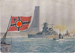 Marine-Ehrenmal Laboe Mit Kriegsschiffen Und Reichskriegsflagge, Kampfflagge, Probstei, Kr. Plön, Schleswig-Holstein - Guerra 1939-45