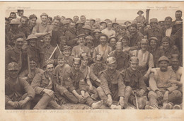 10584-HAPPY "TOMMIES" WEARING HUN HELMETS-FP - War 1914-18