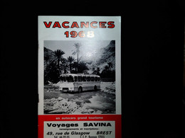 M 9 Dépliant Voyages  Savina à Brest  32 Feuilles - Toeristische Brochures