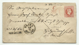 E.P. Enveloppe 5kr. Rouge, Obl. Sc (à Côte Beside) BRÜNN BAHNHOF 16/9 + Griffe NACH ANGABE Vers Wien .  Superbe - W1757 - Autres & Non Classés